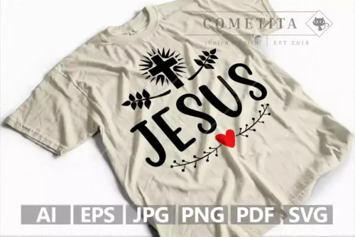 Cruz de Jesús - Plantilla Vector SVG Cristiano