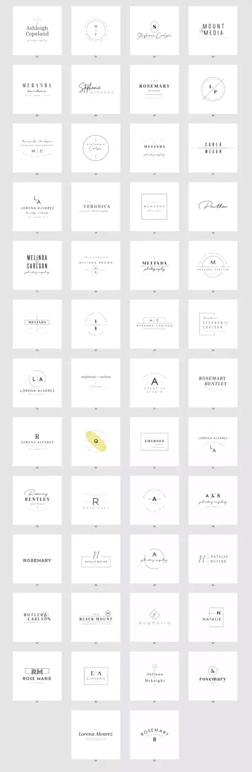 Bundle de 50 Logos Minimalistas