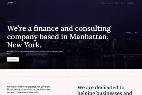 Página Web Para Negocio de Finanzas, Consultorías, Inversiones