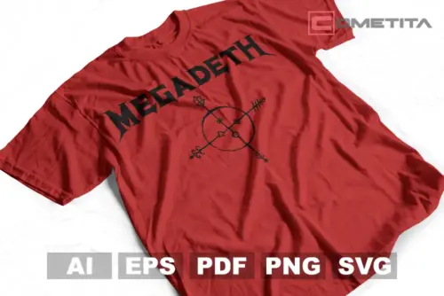 Plantilla de Logo de Megadeth Para Imprimir y Sublimar