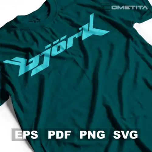 Plantilla Vector de Logo de Björk Para Imprimir, Sublimar y Cortar — Ideal para Camisetas, Tazas, Cojines y Más