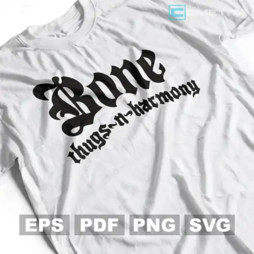 Plantilla Vector de Logo de Bone Thugs-n-Harmony Para Imprimir, Sublimar y Cortar — Ideal para Camisetas, Tazas, Cojines y Más