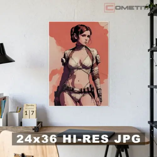 Imagen AI de la Princesa Leia Para Posters, Cuadros y Más (JPG 24”x36” de Alta Resolución)